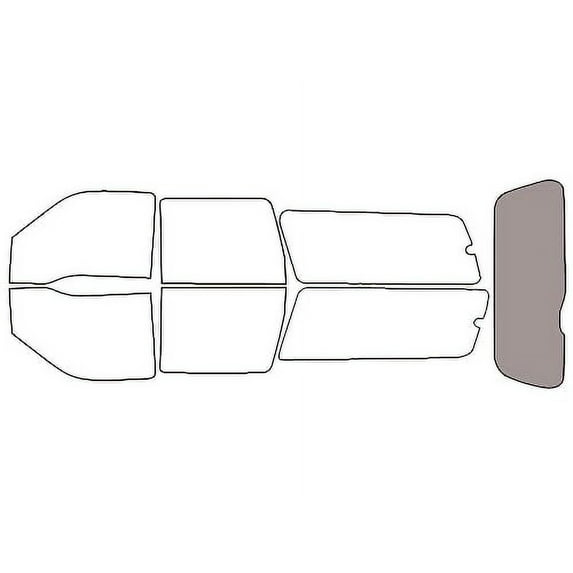 Rvinyl Window Tint Kit Compatible with Ford Excursion 2000-2005 - Rear Windshield Precut Kit - 50%