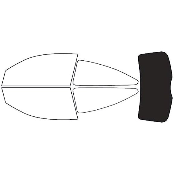 Rvinyl Window Tint Kit Compatible with Ford Focus 2000-2007 (2 Door Hatchback) - Rear Windshield
