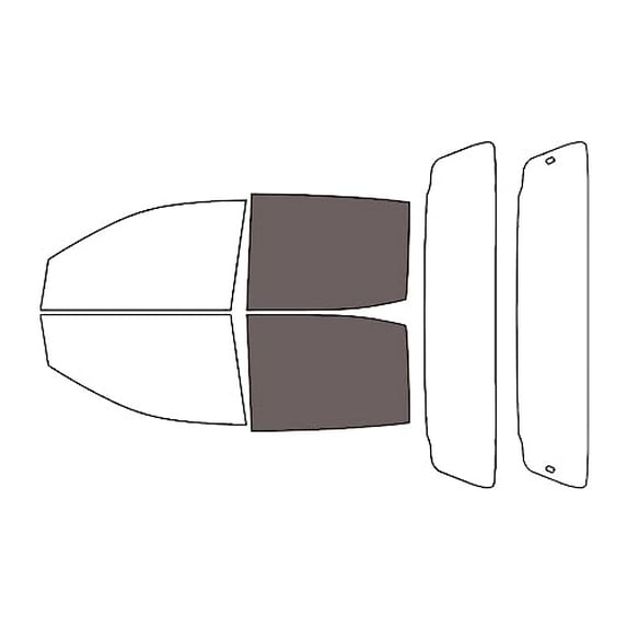 Rvinyl Window Tint Kit Compatible with Ford Ranger 2019-2023 (4 Door SuperCrew) - Back Precut Kit -