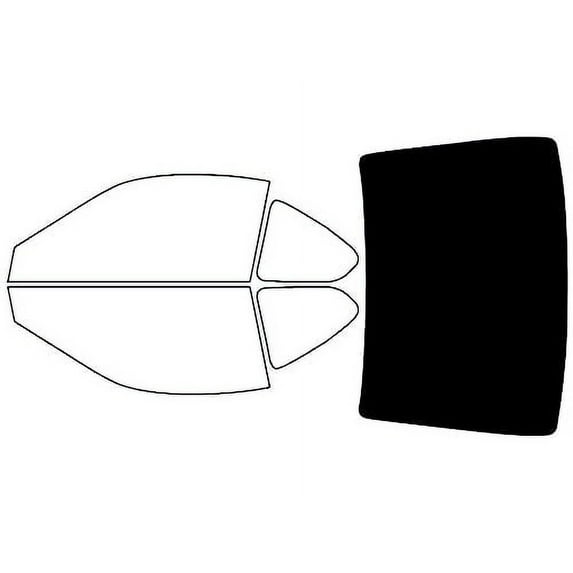 Rvinyl Window Tint Kit Compatible with Honda Prelude 1992-1996 - Rear Windshield Precut Kit - 5%