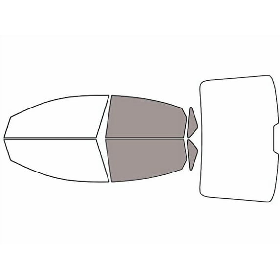 Rvinyl Window Tint Kit Compatible with Hyundai Sonata 2015-2019 - Back Precut Kit - 50%