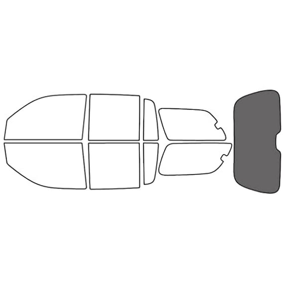 Rvinyl Window Tint Kit Compatible with Isuzu Ascender 2004-2006 (Ext) - Rear Windshield Precut Kit -