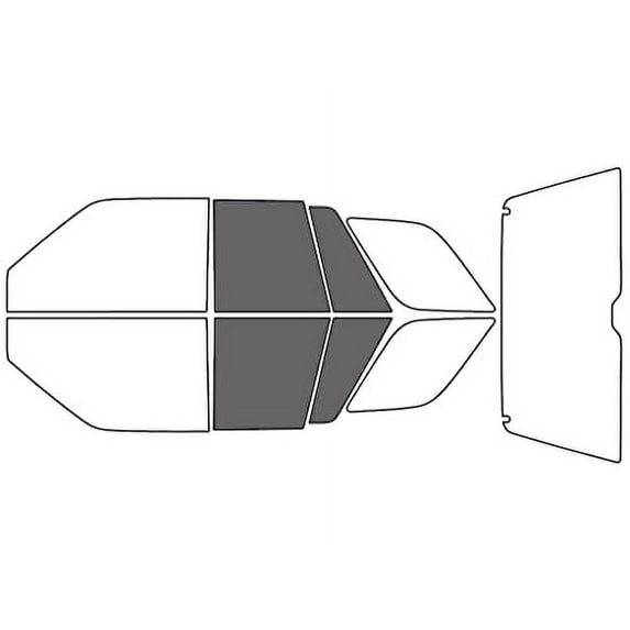 Rvinyl Window Tint Kit Compatible with Isuzu Rodeo 1991-1997 - Back Precut Kit - 35%