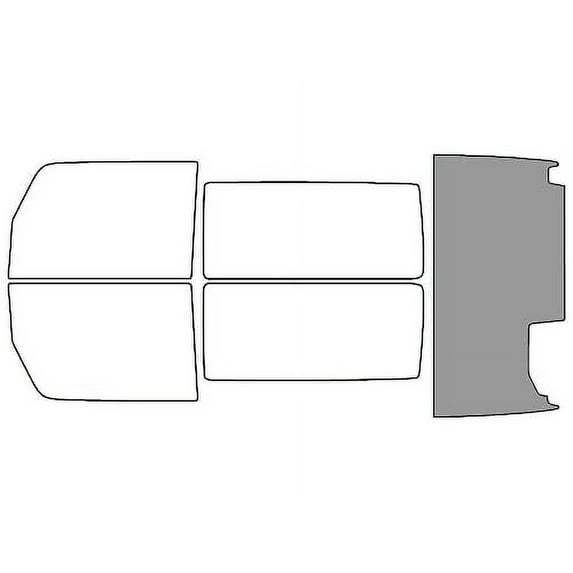Rvinyl Window Tint Kit Compatible with Jeep Wrangler 2007-2010 (2 Door) - Rear Windshield Precut Kit