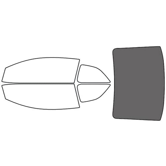 Rvinyl Window Tint Kit Compatible with Kia Forte 2010-2013 (Koup) - Rear Windshield Precut Kit - 35%