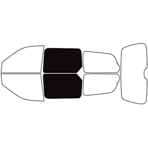 Rvinyl Window Tint Kit Compatible with Kia Sedona 2002-2005 - Back Precut Kit - 5%
