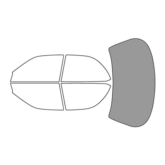 Rvinyl Window Tint Kit Compatible with Lexus ES 1992-1996 - Rear Windshield Precut Kit - 50%
