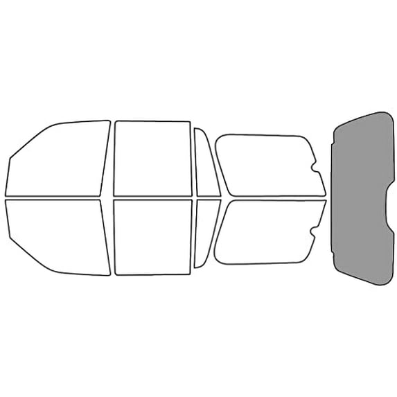 Rvinyl Window Tint Kit Compatible with Lincoln Navigator 2003-2006 - Rear Windshield Precut Kit -