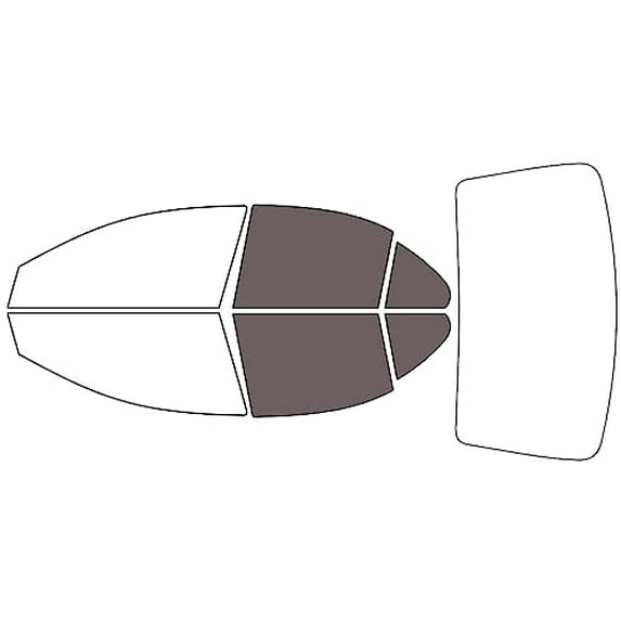 Rvinyl Window Tint Kit Compatible with Mitsubishi Lancer 2008-2017 (Sedan) - Back Precut Kit - 35%