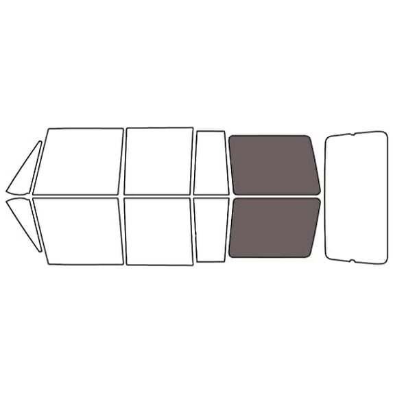 Rvinyl Window Tint Kit Compatible with Mitsubishi Montero 1989-1991 - Cargo - 35%