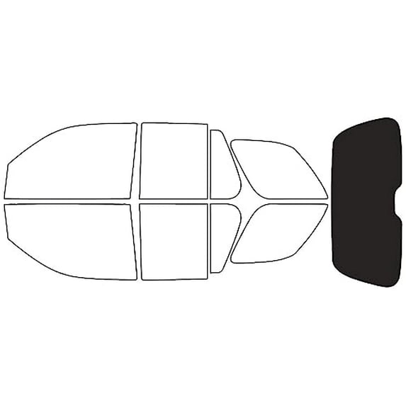 Rvinyl Window Tint Kit Compatible with Oldsmobile Bravada 2002-2004 - Rear Windshield Precut Kit -