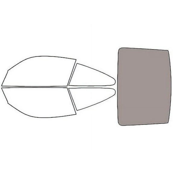 Rvinyl Window Tint Kit Compatible with Porsche 911 2001-2006 (Coupe) - Rear Windshield Precut Kit -