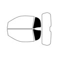 thumbnail image 1 of Rvinyl Window Tint Kit Compatible with Smart Fortwo 2008-2015 (Coupe) - Back Precut Kit - 5%, 1 of 8