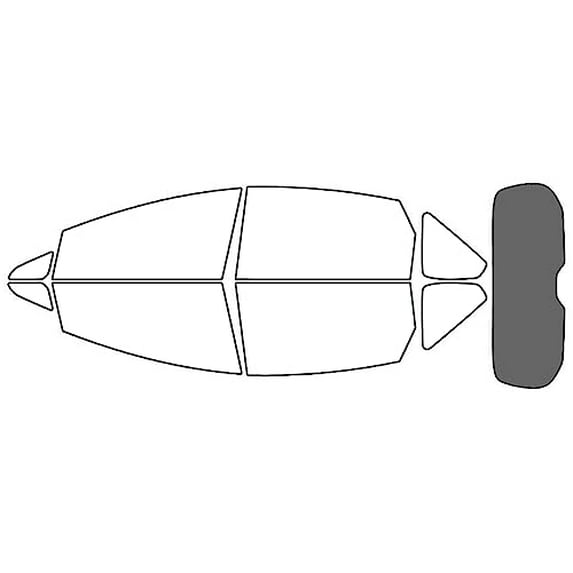 Rvinyl Window Tint Kit Compatible with Toyota Prius 2012-2019 (C) - Rear Windshield Precut Kit - 35%