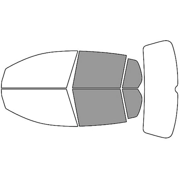 Rvinyl Window Tint Kit Compatible with Volkswagen Rabbit 2006-2009 (4 Door) - Back Precut Kit - 50%