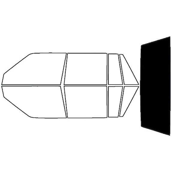 Rvinyl Window Tint Kit Compatible with Volvo 740 1990-1992 - Rear Windshield Precut Kit - 5%