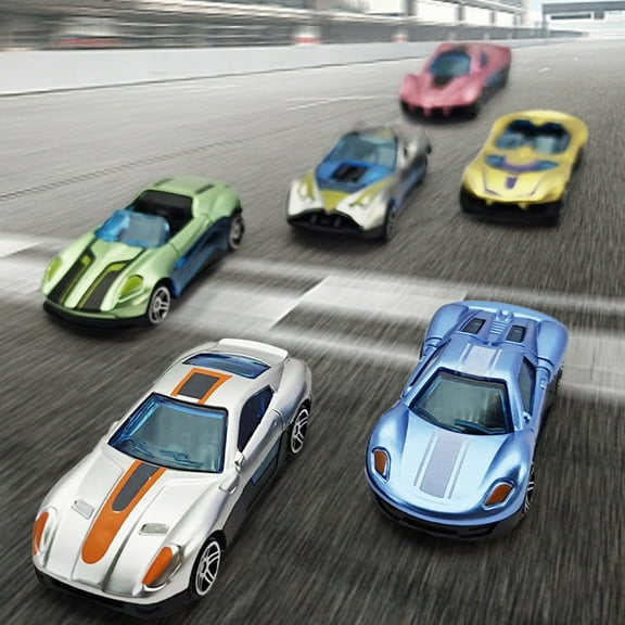 Rvkxad 12 Pc Metal Racing Car Toys, Collector Edition Assorted Car Models, Small Diecast Vehicle Toy Set, Gift for Kids Boys Parties