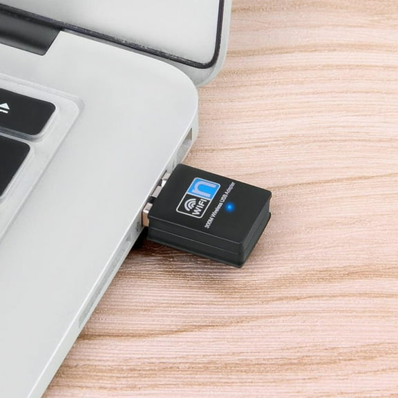Rvkxad 300Mbps USB WiFi Adapter, 2.4GHz Wireless Network Card for Desktop Computer Laptop, High Speed Mini Wifi Receiver for Windows 11 10 8.1 7