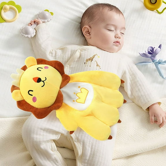 Rvkxad Baby Soothing Pillow, Intelligent Patting Sleep Aid Doll, Simulated Heartbeat Anti-Startle Sleeping Companion for Newborns Infants