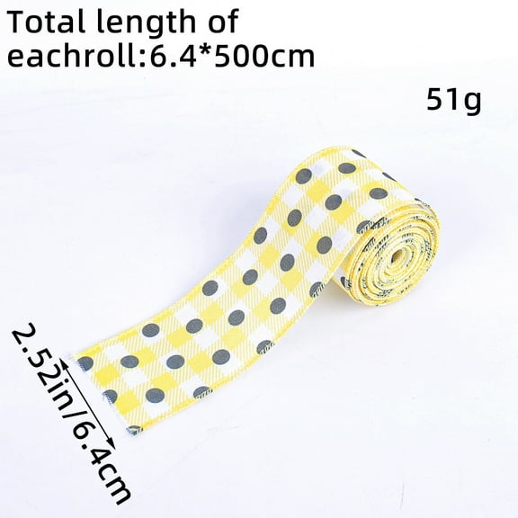 Rvkxad Bee Ribbons, Yellow Honeybee Decorative Ribbons, Floral Wrapping Hanging Ornaments Home Decor Crafting