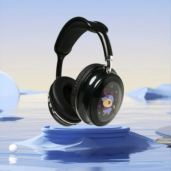 Rvkxad Bluetooth Headphones, Intelligent Noise Reduction with RGB Ambiance Deer Space Capsule Design, Wireless Over-Ear Headphones with Bluetooth 5.3, 40mm Drivers for Music Gaming Calls,