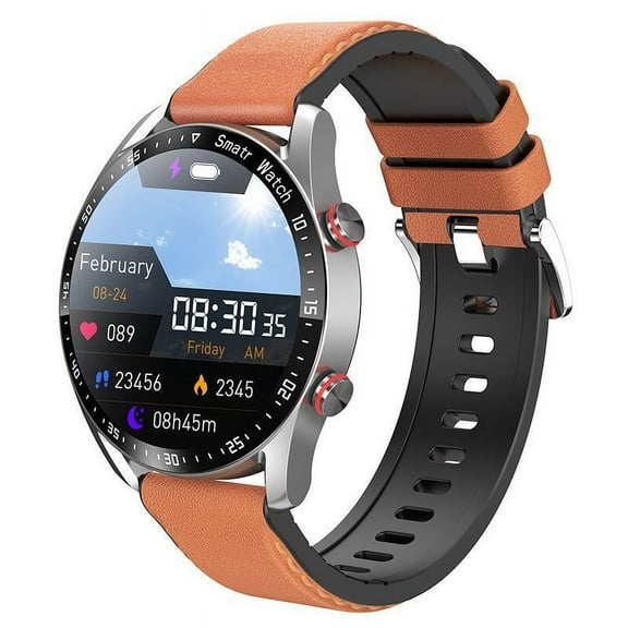 Rvkxad Bluetooth Smartwatch, 1.45 Inch Large Screen NFC Payment Stainless Steel Strap Watch, Bluetooth Call Health Monitor with Heart Rate Body Temperature Sleep Tracking for Men Women
