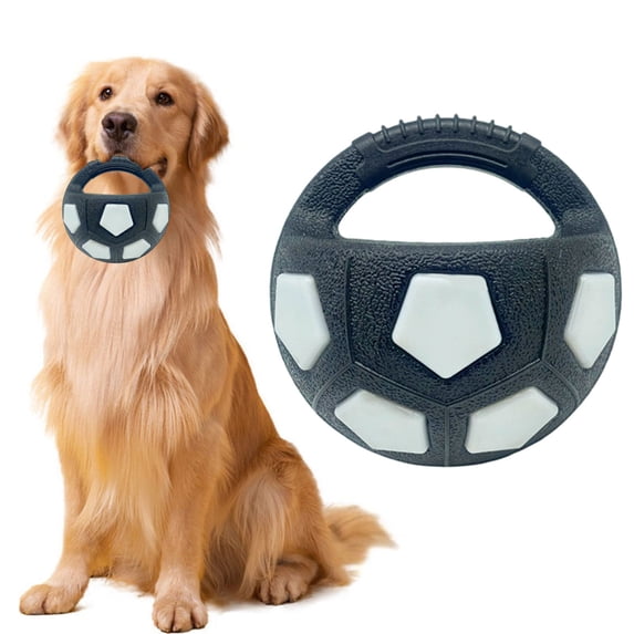 Rvkxad Dog Football Squeaky Toy, Rubber Interactive Pet Toy for Water Play, Floating Fetch Training Ball for Dogs