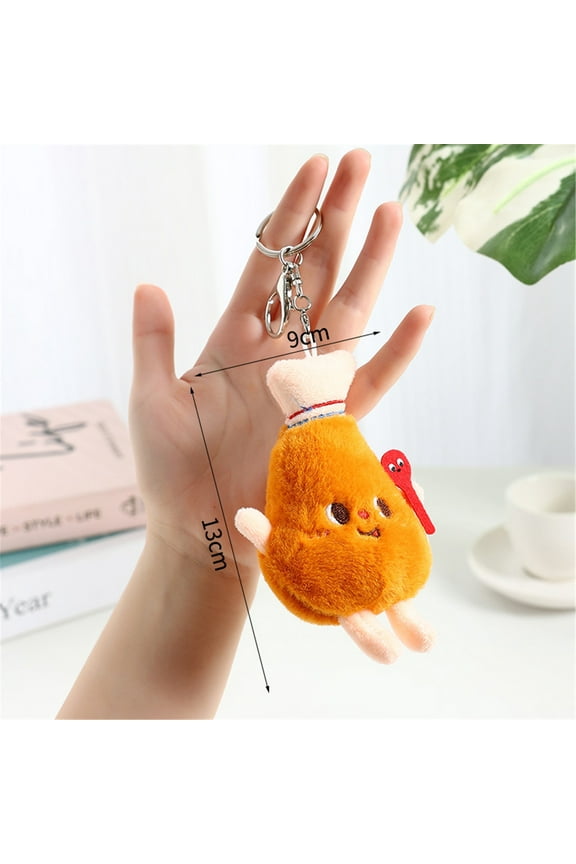 Fast Food Keychains for Kids, Cute Hamburger Fries Keychain Accessories, Adorable Food Party Favors for Boys Girls Birthday Gifts Bag Decor