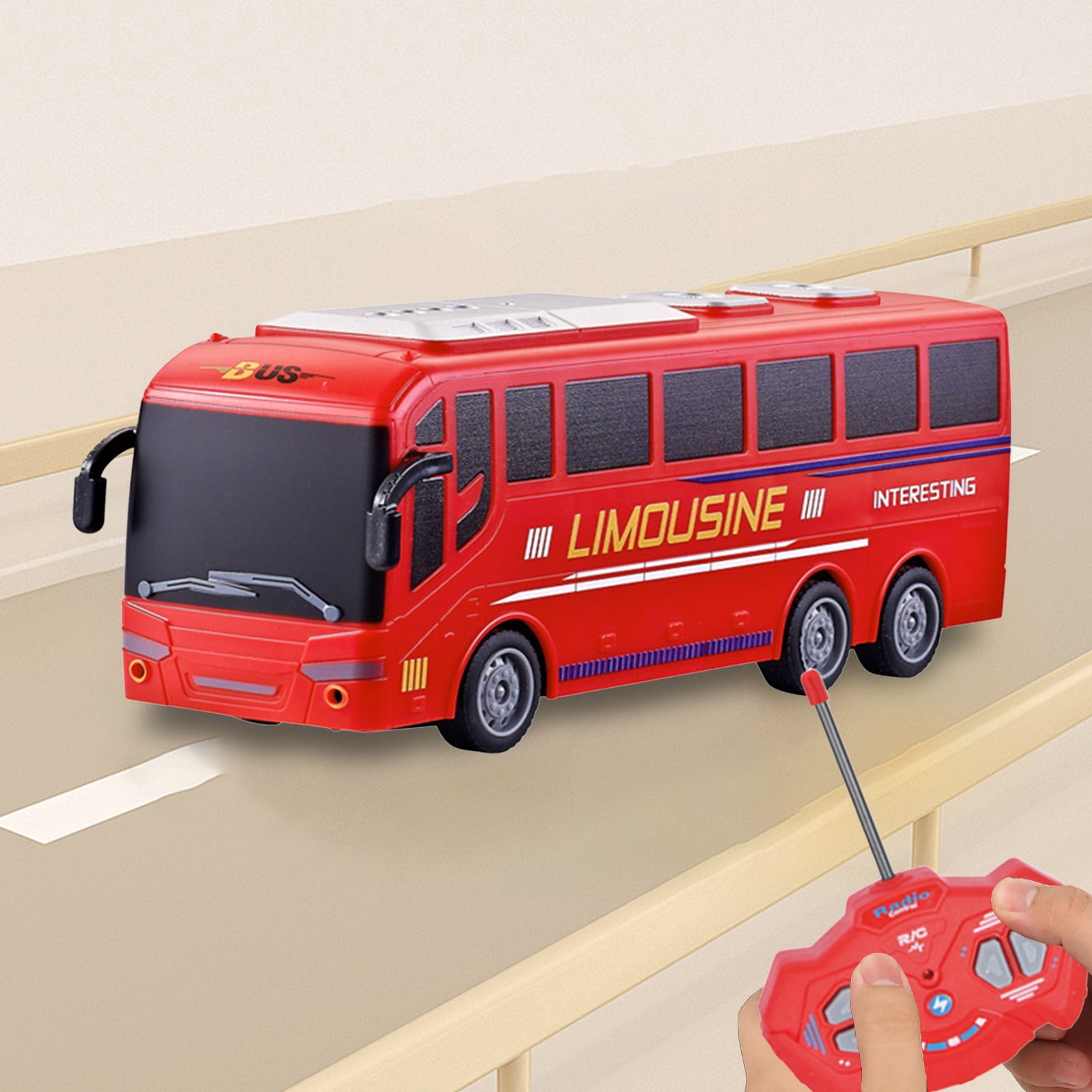 Remote Control Volvo Bus Rvkxad Four Way LED Simulation Bus, Remote Control Toy Car with ...