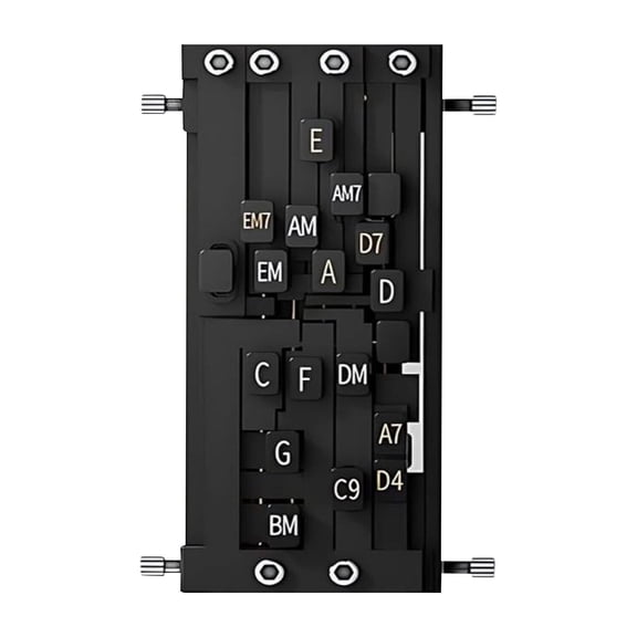 Rvkxad Guitar Chord Trainer, Automatic Chord Presser Guitar Learning Tool, Quick-Install Beginner Guitar Aid for Folk Guitar Practice and Performance
