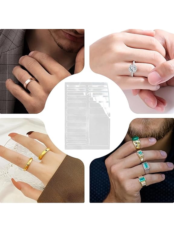 Invisible Ring Size Adjuster, Transparent Ring Snug Tightener, Resizable Ring Guard for Loose Rings Jewelry