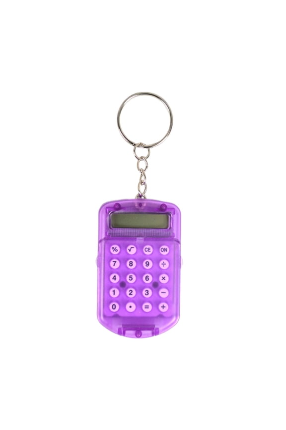 Keychain Calculator Mini Digital, Portable Pocket Electronic Calculator with Key Ring, Small Credit Card Size Calculator for Purse Shopping