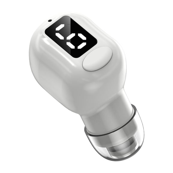 Rvkxad M5 Bluetooth Earbuds, Invisible In-Ear Headphones with Digital Display, Wireless Earbuds for Sports Driving, IPX5 Waterproof Small Portable Headset with 10-Hour Battery