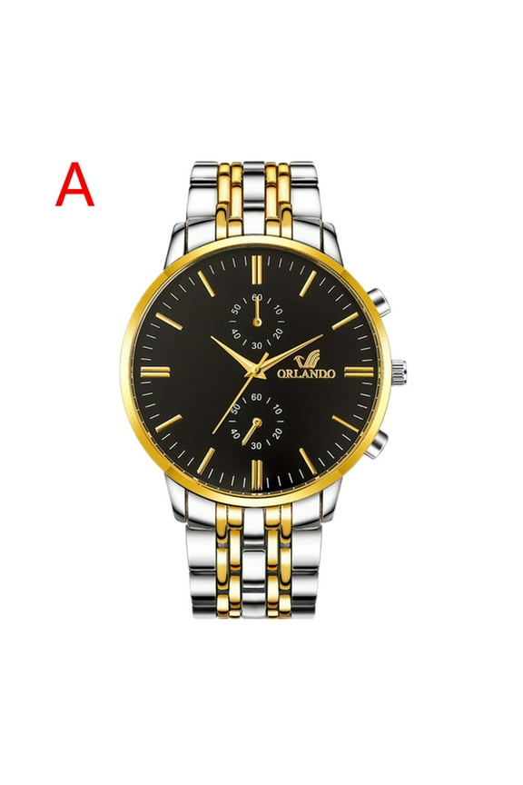Men's Wrist Watch, Fashion Quartz Watch for Men, Business Casual Male Clock, Stainless Steel Analog Watch with Date Window