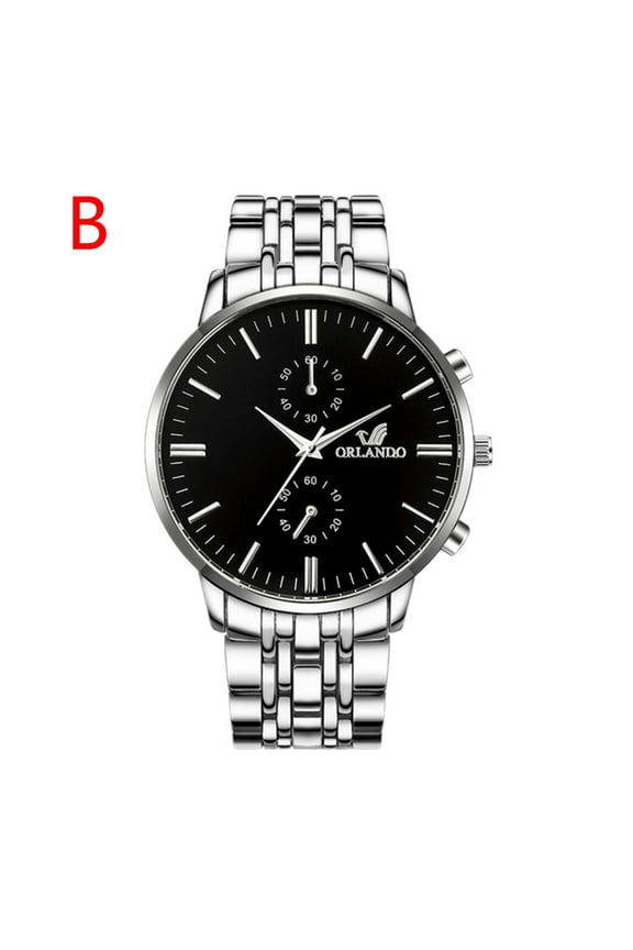 Men's Wrist Watch, Fashion Quartz Watch for Men, Business Casual Male Clock, Stainless Steel Analog Watch with Date Window