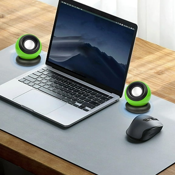 Rvkxad Mini 2.0 USB Bluetooth Speaker, Wireless Portable Computer Speaker with Magic Ball Design, Rvkxad Compact Bluetooth 5.0 Speaker for Laptop Desktop PC Phone Music