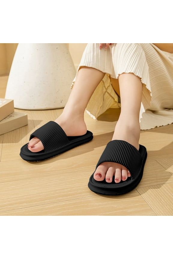 Non-Slip EVA Slippers, Thick Sole Shower Flip Flops for Men Women, Soft Bathroom Pool Beach Slippers with Ergonomic Design