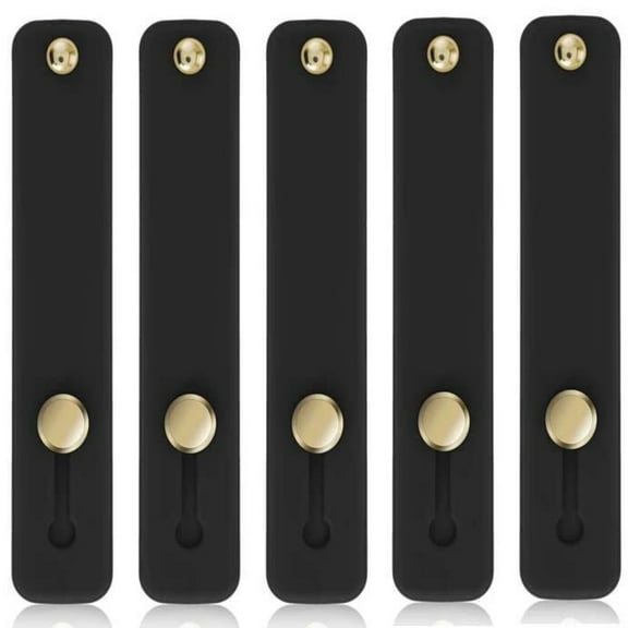 Rvkxad Phone Grip Strap, 5pcs Self Adhesive Finger Loop Holder, Non Slip Silicone Stand Compatible with All Cell Phones for Watching Videos and Taking Photos