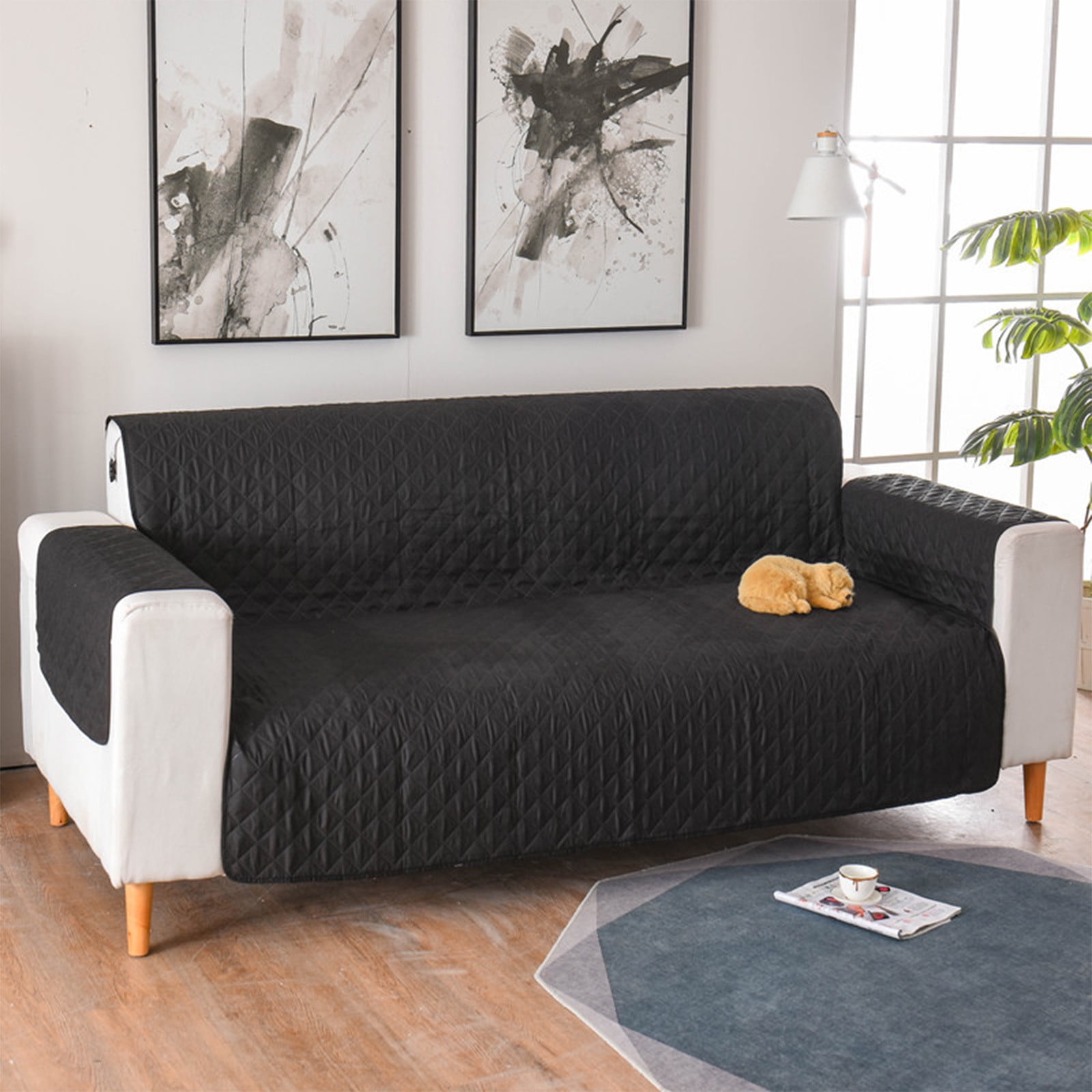 Rvkxad Reversible Couch Cover, Water Resistant Furniture Protector ...
