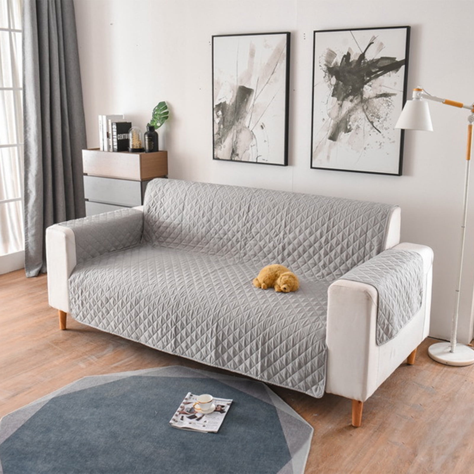 Rvkxad Reversible Couch Cover, Water Resistant Furniture Protector ...