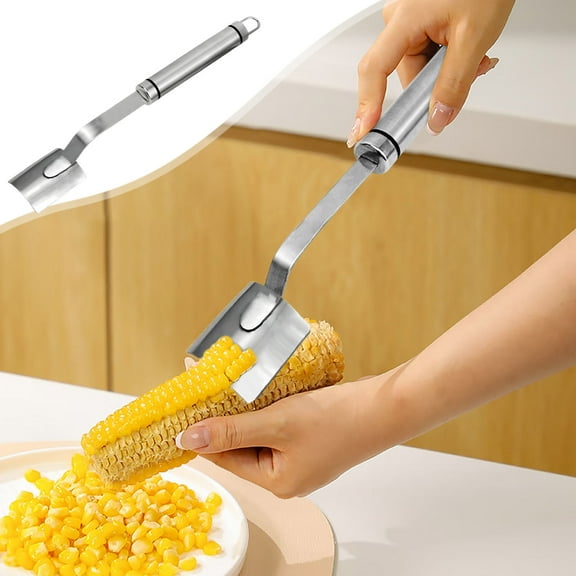 Rvkxad Stainless Steel Corn Shredder, Efficient Corn Grater Peeling Tool, Kitchen Corn Separator Knife for Fresh Corn