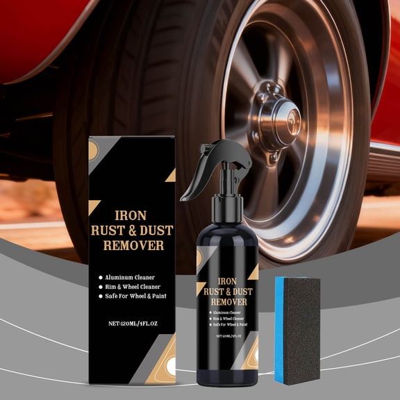 Rvkxad Wheel Rust Remover Spray, Powerful 120ml Derusting Spray for Metal, Rust Cleaner for Car Wheels and Vehicle Maintenance