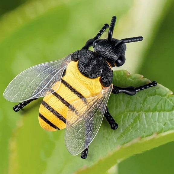 Rvkxad Wind Up Crawling Bee Toy, Mechanical Buzzing Insect Figure, Fun Animated Pull Back Toy for Kids Babies