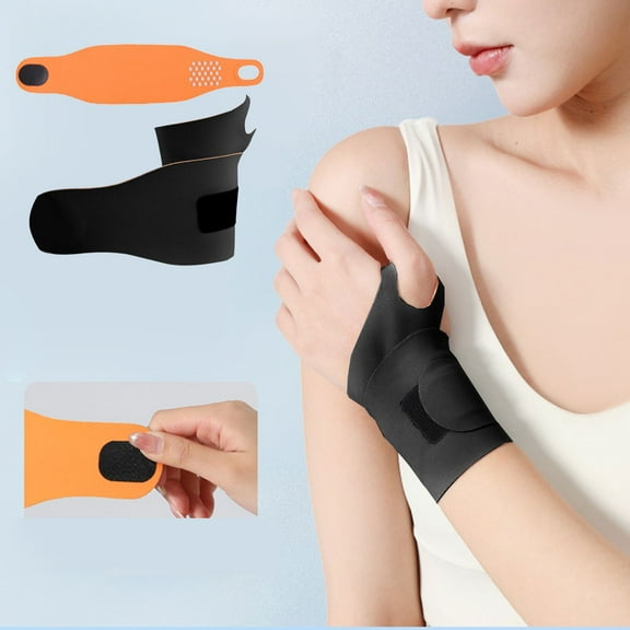 Rvkxad Wrist Brace Support, Adjustable Wrist Guard for Sprains & Tendonitis, Massage Bumps Stabilizer for Basketball Badminton Fitness Exercise