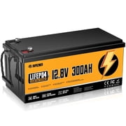 Rvpozwer 12V 300Ah LiFePO4 Battery, 200A BMS, 3840Wh with Low Temp Charging Protection, 15000+ Deep Cycles for RV, Solar, Marine and Off-Grid