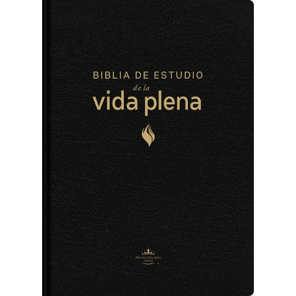 Rvr60, Biblia de Estudio de la Vida Plena, Edicin Clsica, Piel Fabricada, Negro, Con ndice, Palabras de Jess En Rojo, (Hardcover)