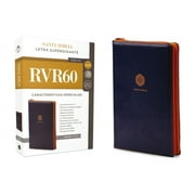 Rvr60, Santa Biblia, Letra Supergigante, Leathersoft, Azul, Con Cierre, Comfort Print, Hardcover