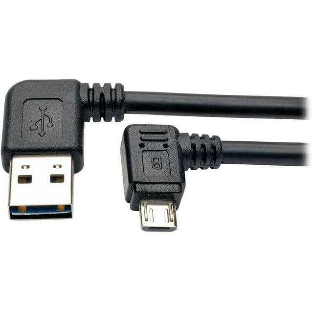 Rvrs USB Cbl LeftRight A 3'