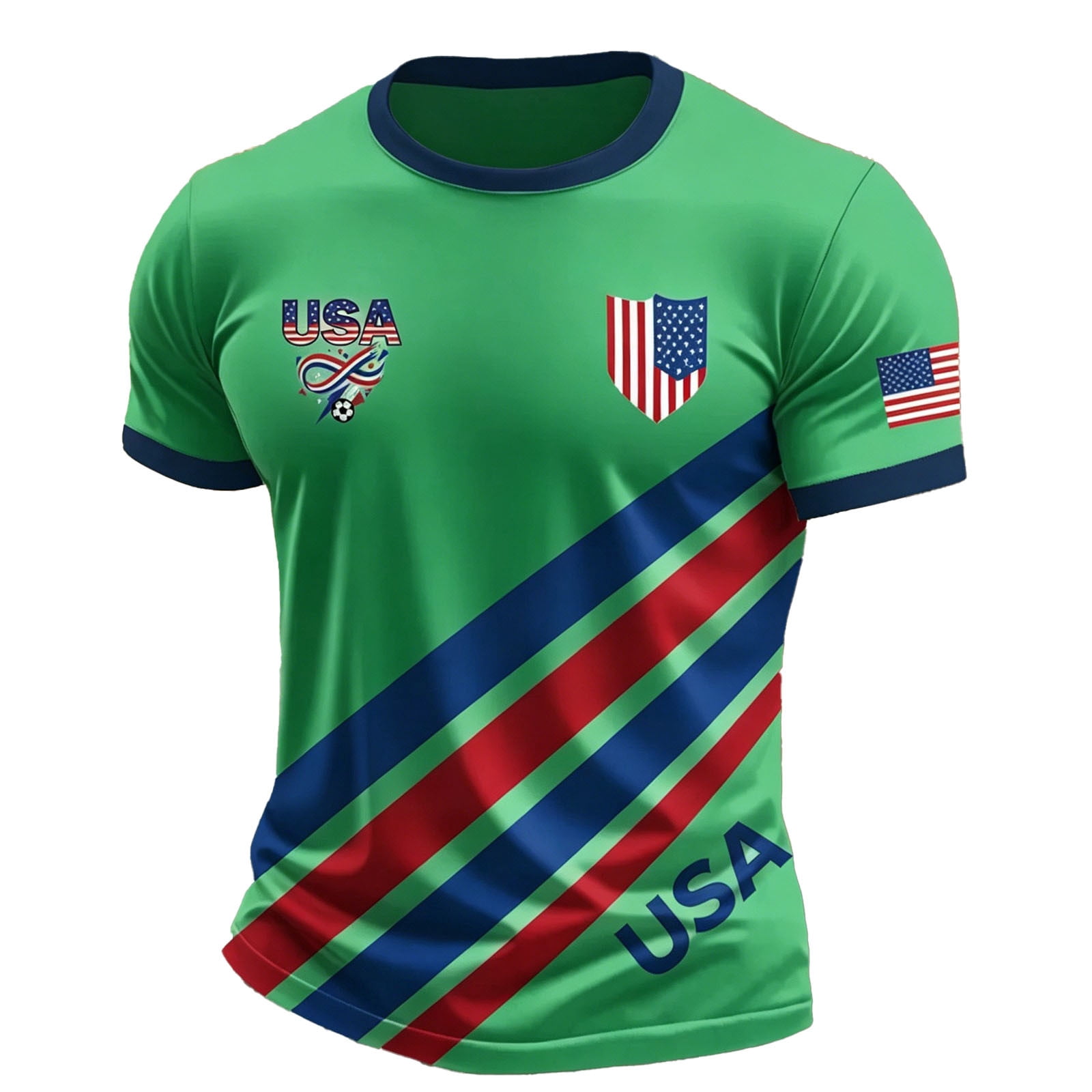 Rvusndi 2026 Usa Soccer Men Tshirts Short Sleeves Summer Tops Graphic ...