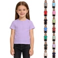 thumbnail image 1 of Rvusndi Tops for Girls Short Sleeve Summer Tops Crew Neck Breathable Solid Color Casual T Shirt for Kids Boys Basic Tees Daily Wear 2-3 Years, 1 of 6